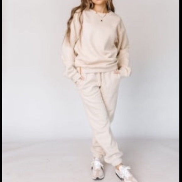 Ampersand Cozy Cabin Sweatsuit- Tan 3X - Picture 2 of 5
